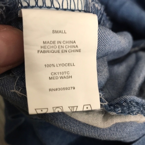 Thread & Supply High Waisted Blue Tie Shorts - Picture 5 of 8